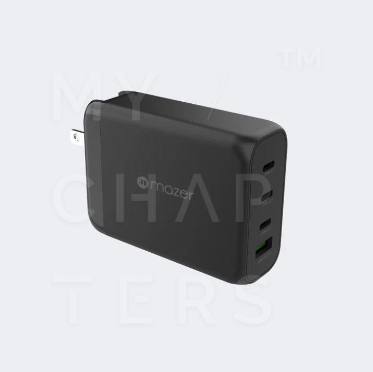 M1- GaNPrestige 120W GaN Wall Charger with Travel Pins (4 Ports)