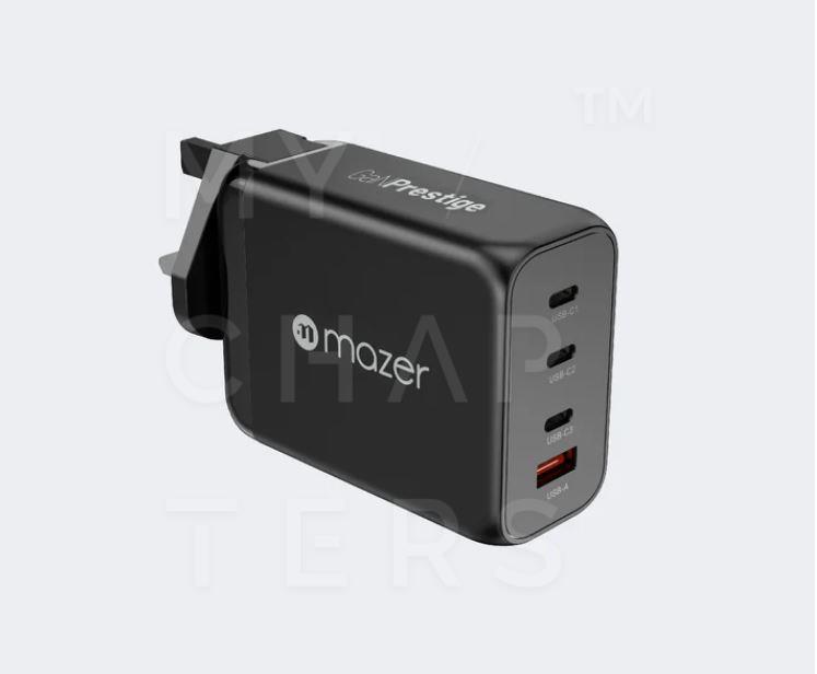 M2 - GaNPrestige 200W GaN Wall Charger with Travel Pins (4 Ports)