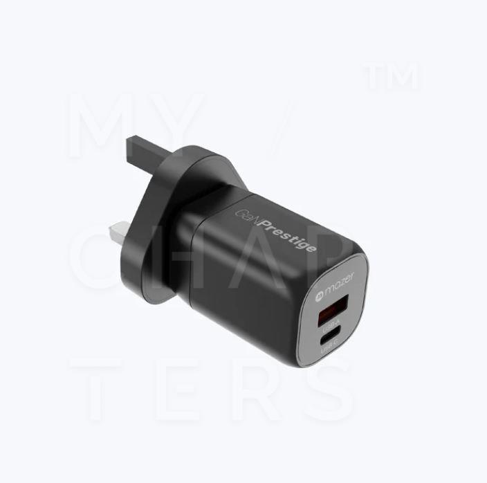 M10 - GaNPrestige V5 35W GaN Wall Charger with Travel Pins (2 Ports)