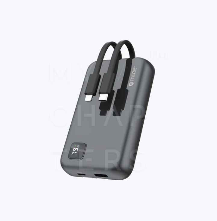 MAZ12 - PowerCharge Link 10,000mAh (Built-in Lightning & USB C Cables) Power Bank